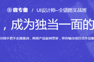 【微专业】UI设计师–全链路实战班|完结无秘