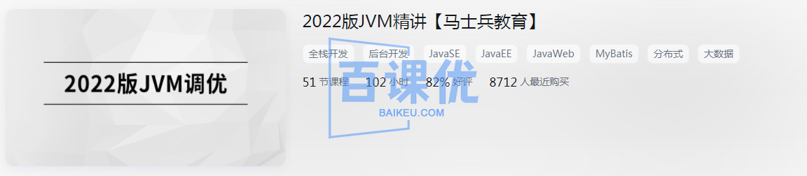 【马士兵】2022版JVM精讲|高清完结