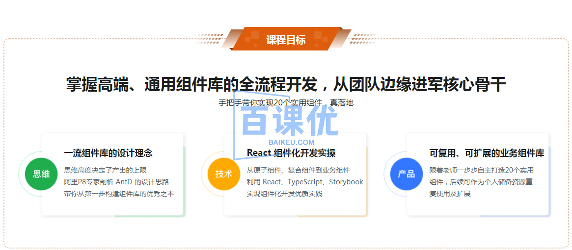 高级前端进阶必修，自主打造高扩展的业务组件库|高清无秘