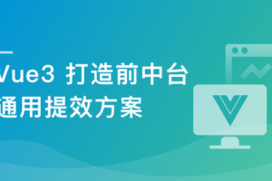 基于 Vue3 ,打造前台+中台通用提效解决方案|高清完结