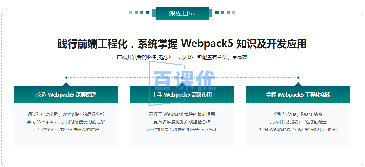 Webpack5 入门与实战，前端开发必备技能|网盘下载