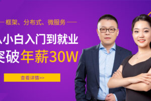 【马士兵】Java就业班 – 框架，分布式，微服务|高清完结