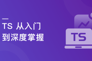 TS 从入门到深度掌握,晋级TypeScript高手|高清完结