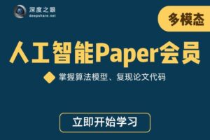 【深度之眼】人工智能Paper年度会员(多模态方向)|含代码