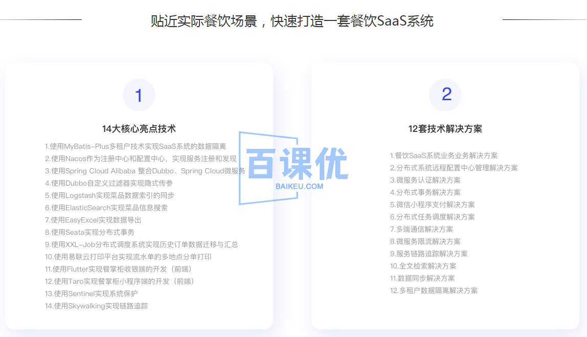 【黑马博学谷】基于SaaS的餐掌柜项目实战