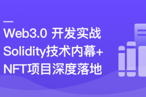 Web3.0热门领域NFT项目实战|高清完结