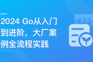 Go从入门到进阶,大厂案例全流程实践|高清完结