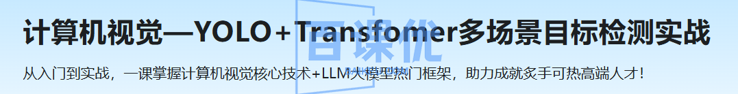 计算机视觉—YOLO+Transfomer多场景目标检测实战