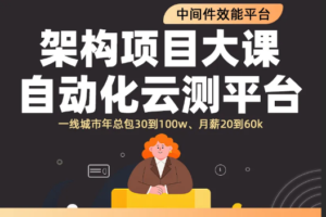 中间件项目大课-自动化云测平台/Spingboot3.X/微服务/Kafka3.x