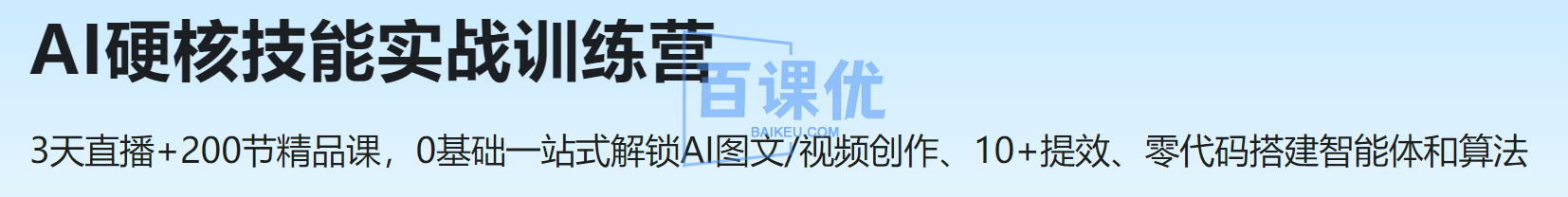 AI硬核技能实战训练营|已完结 AI硬核技能实战训练营|已完结