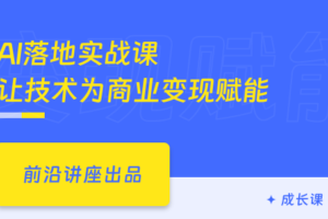 AI落地实战课-让技术为商业变现赋能|完结无密